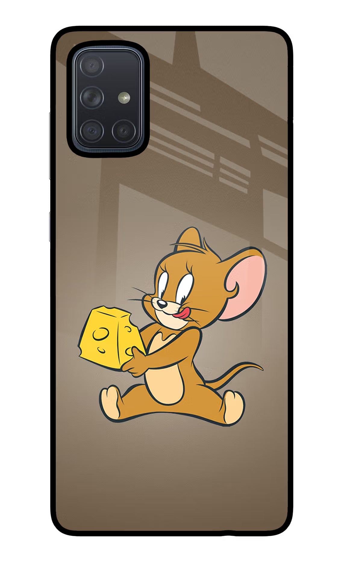 Jerry Samsung A71 Glass Case Back Cover by Casekaro