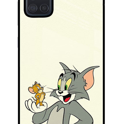 Tom & Jerry Samsung A71 Glass Case Back Cover by Casekaro
