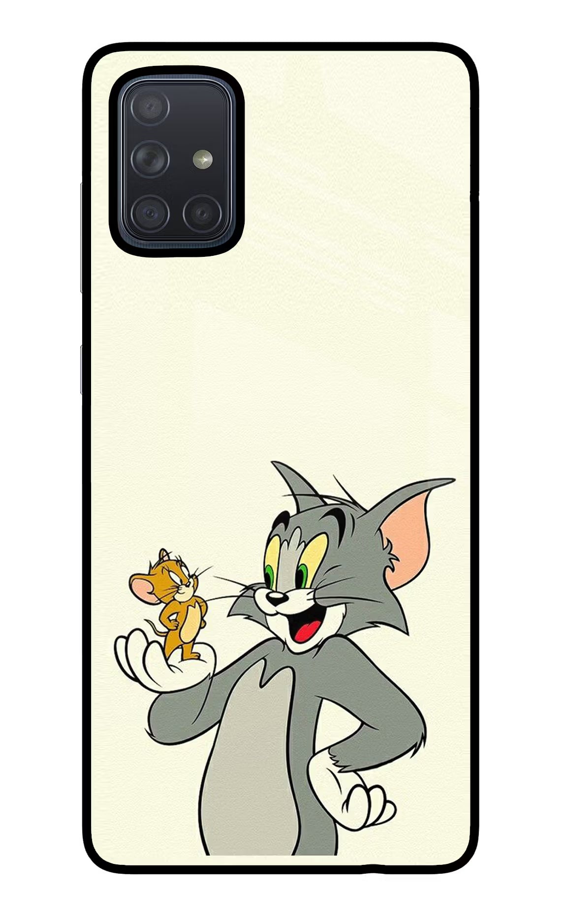 Tom & Jerry Samsung A71 Glass Case Back Cover by Casekaro