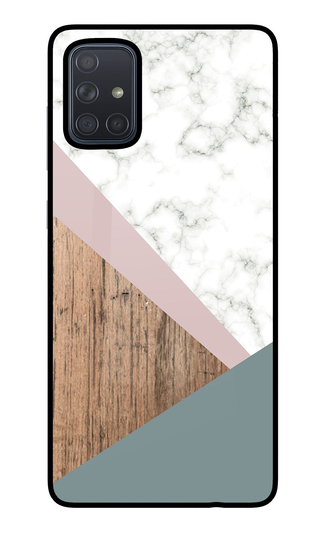 Marble wood Abstract Samsung A71 Back Cover