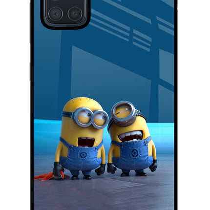 Minion Laughing Samsung A71 Glass Case Back Cover by Casekaro