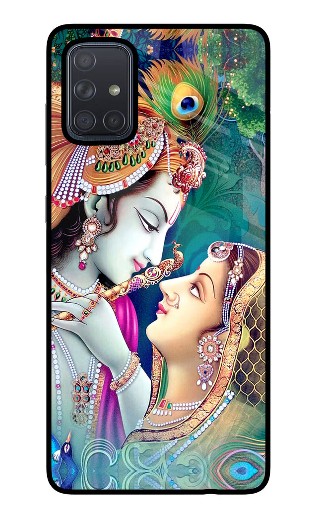 Lord Radha Krishna Samsung A71 Glass Case Back Cover by Casekaro