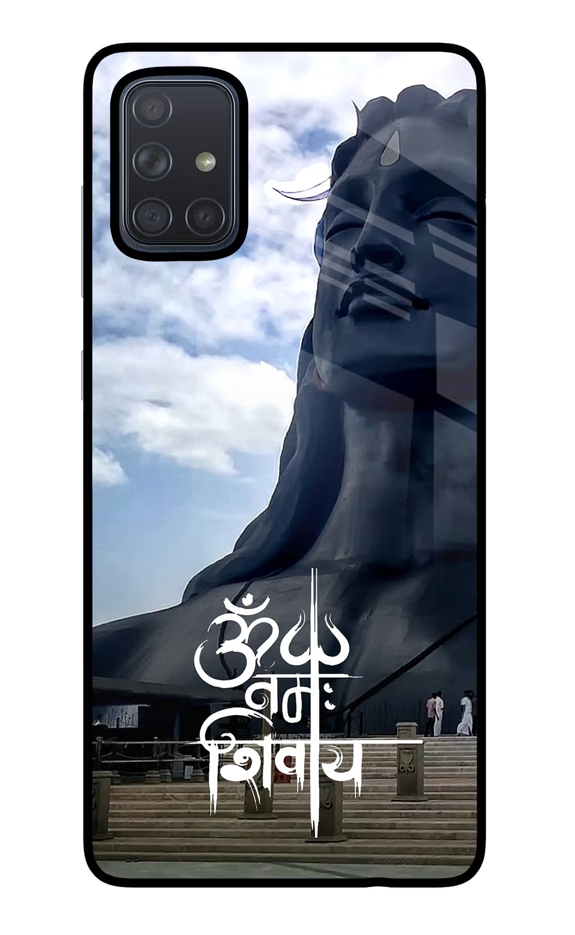 Om Namah Shivay Samsung A71 Glass Case Back Cover by Casekaro
