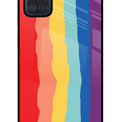 Rainbow Samsung A71 Glass Case