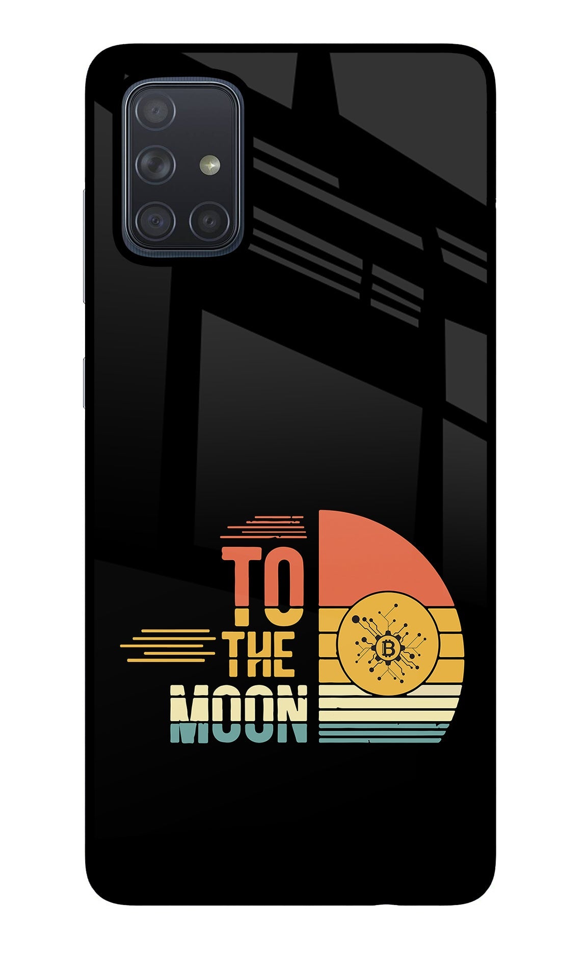 To the Moon Samsung A71 Glass Case