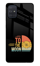 To the Moon Samsung A71 Glass Case