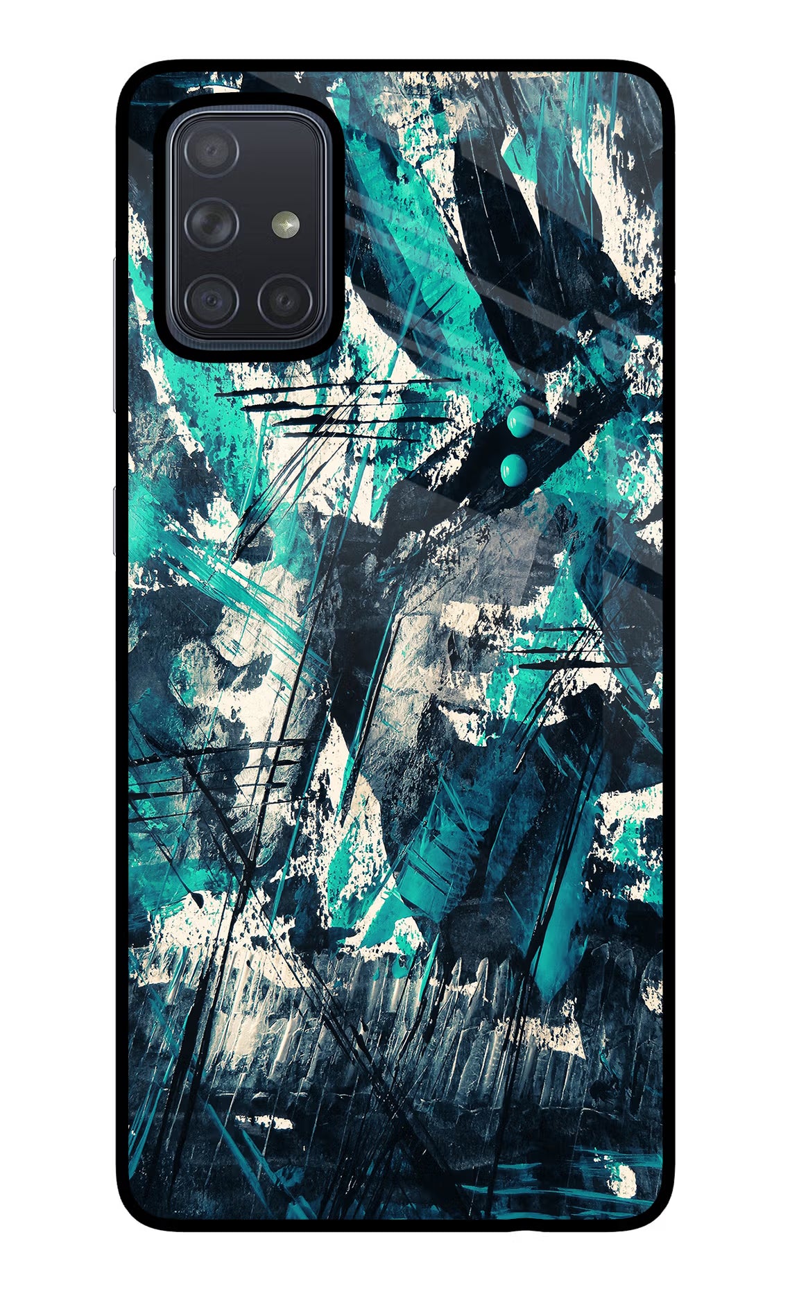 Artwork Samsung A71 Glass Case Back Cover by Casekaro
