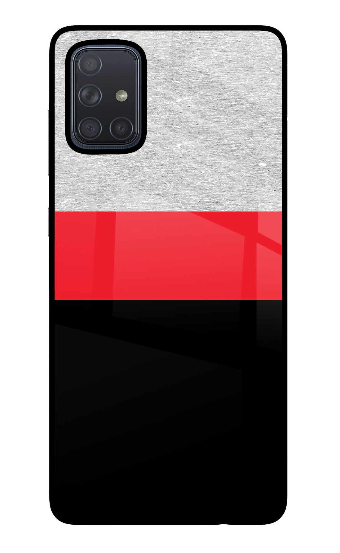 Tri Color Pattern Samsung A71 Back Cover