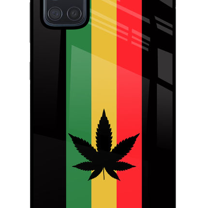 Weed Flag Samsung A71 Glass Case Back Cover by Casekaro