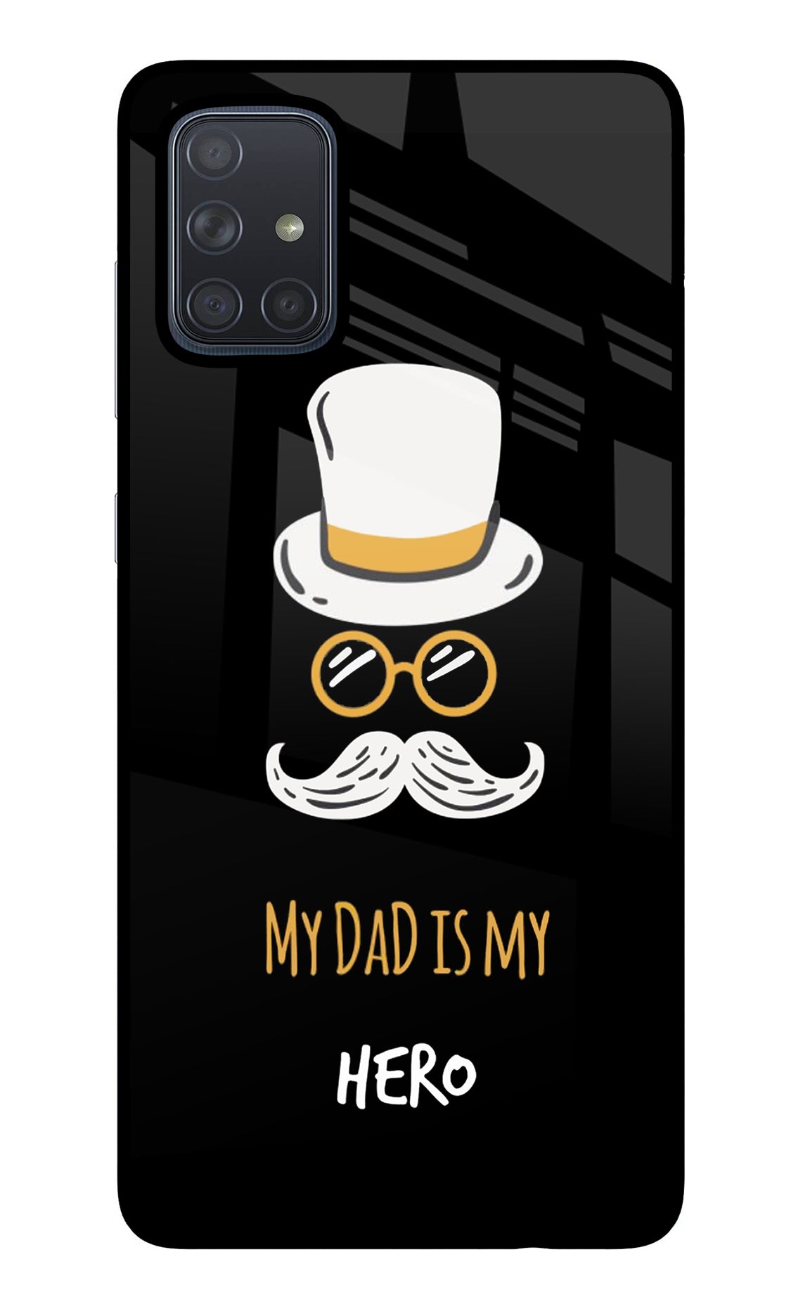 My Dad Is My Hero Samsung A71 Glass Case