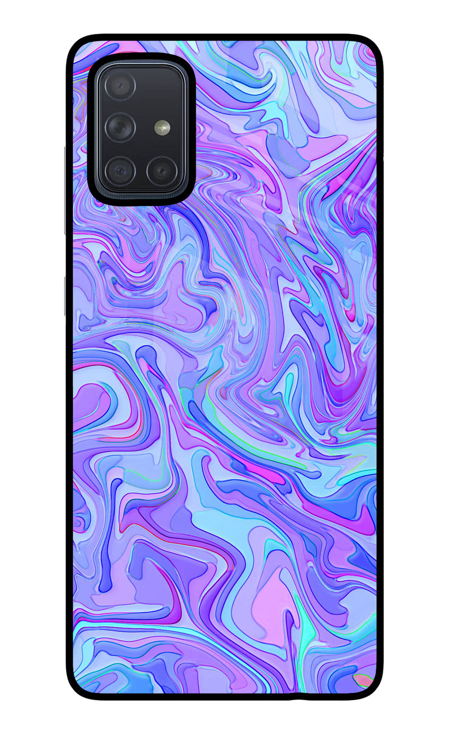 Glitter Samsung A71 Back Cover, Glass case