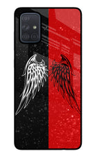 Wings Samsung A71 Glass Case