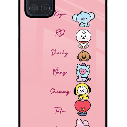 BTS names Samsung A71 Glass Case
