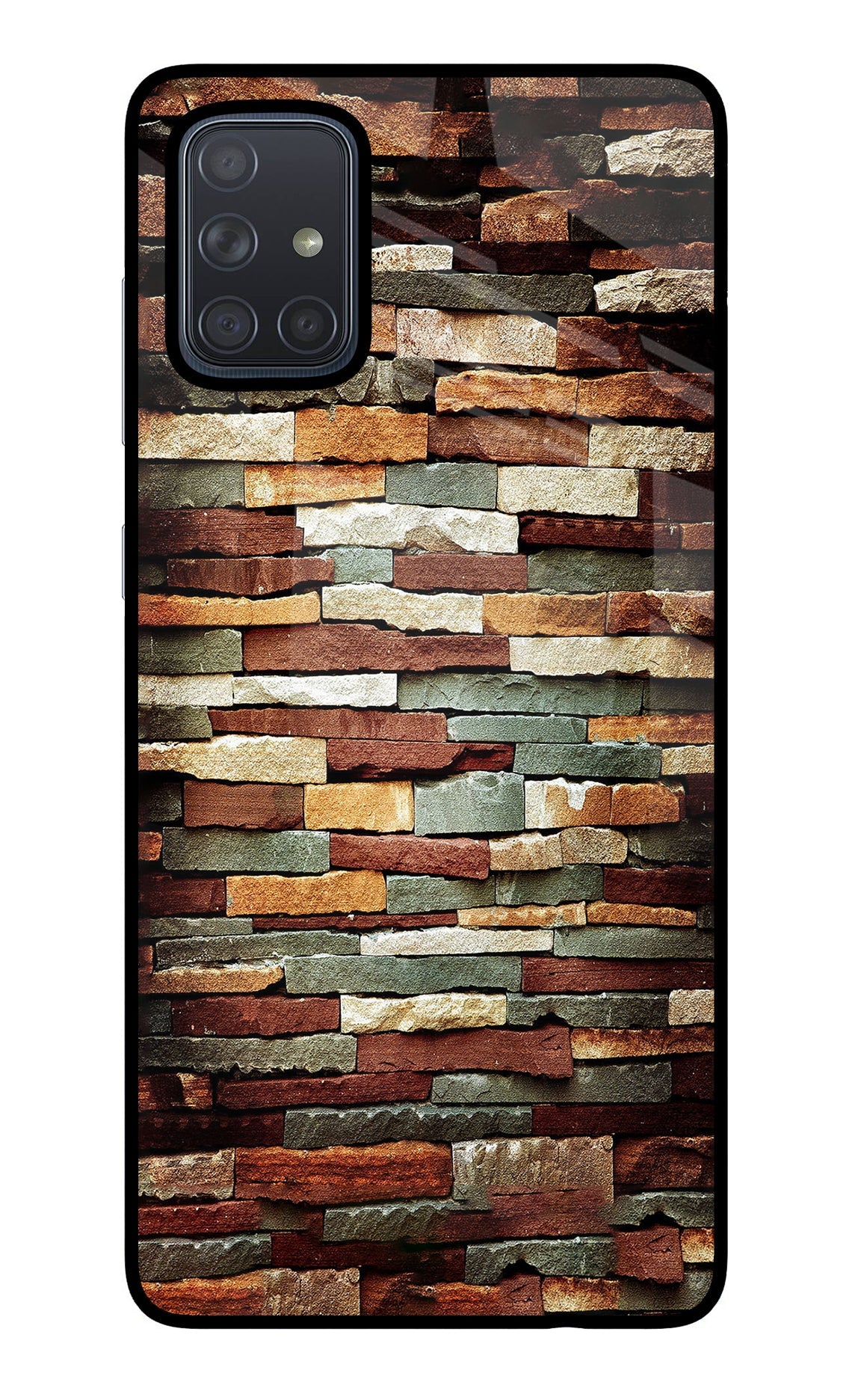 Bricks Pattern Samsung A71 Back Cover