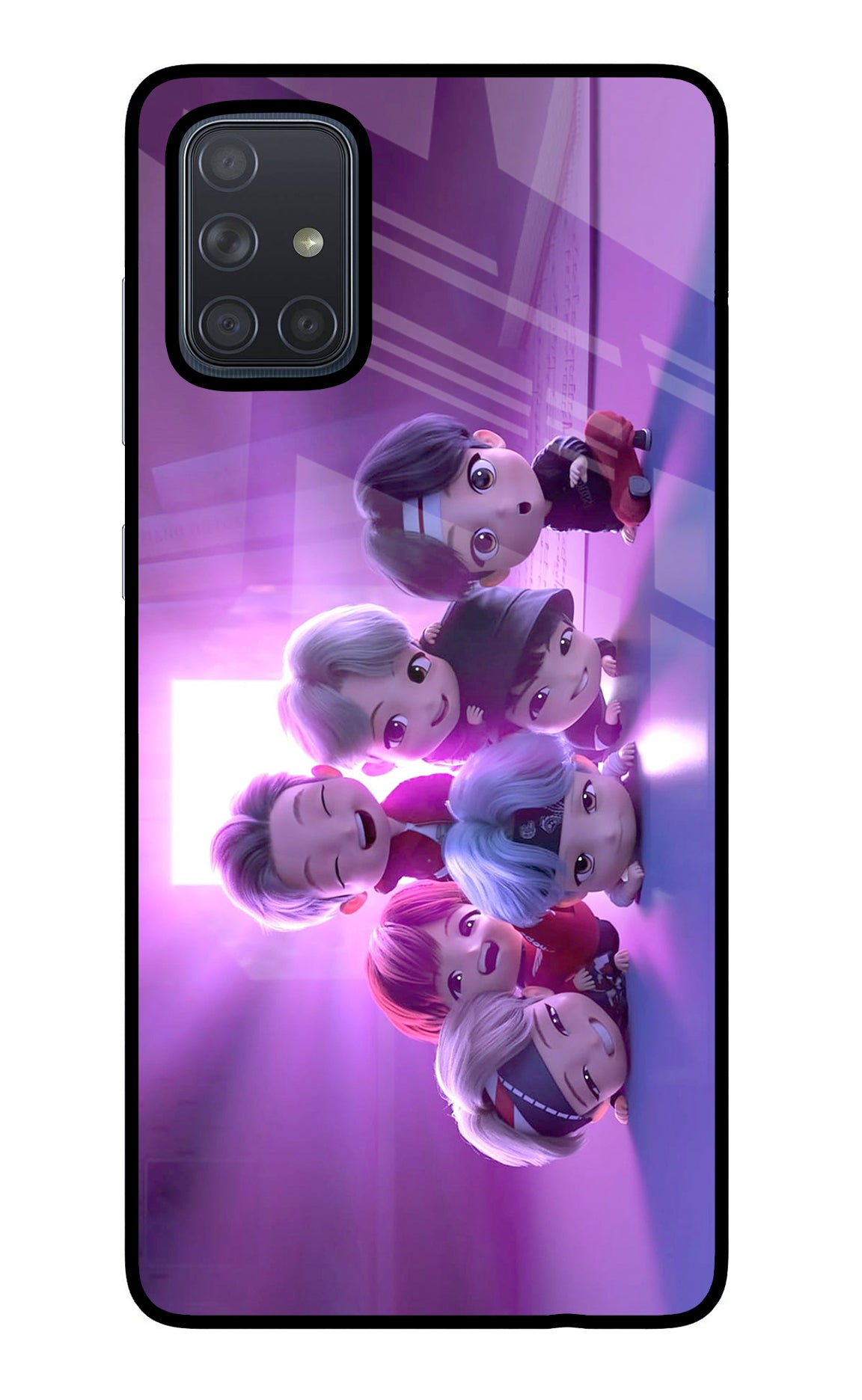 BTS Chibi Samsung A71 Back Cover