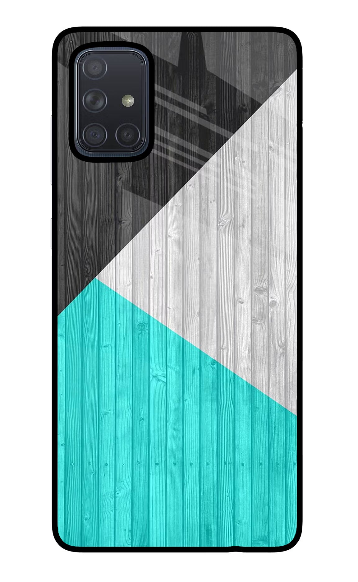 Wooden Abstract Samsung A71 Glass Case Back Cover by Casekaro