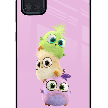 Cute Little Birds Samsung A71 Glass Case