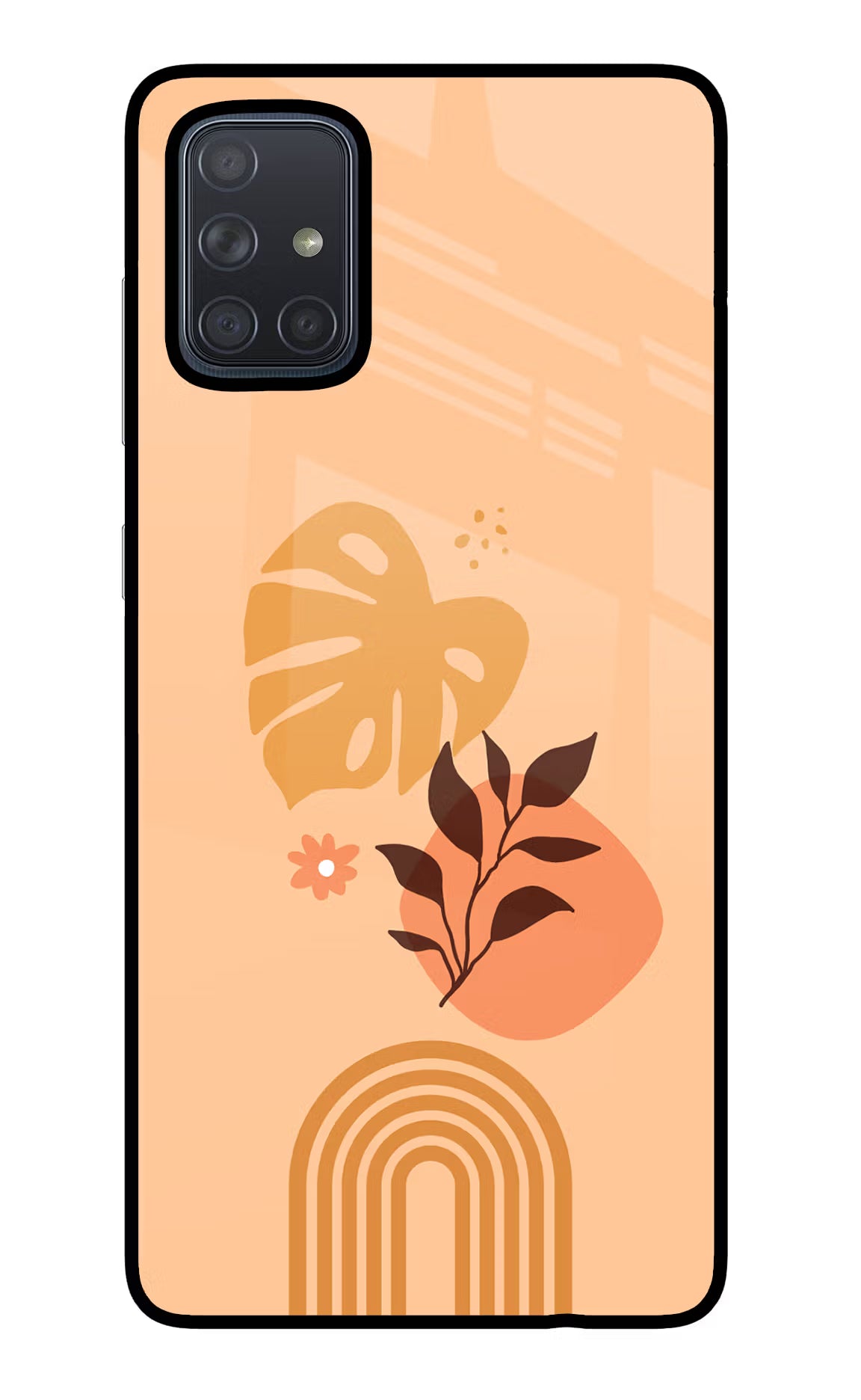 Bohemian Art Samsung A71 Glass Case Back Cover by Casekaro