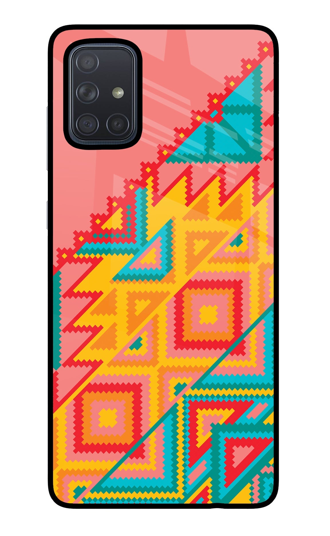 Aztec Tribal Samsung A71 Glass Case