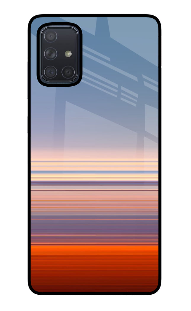 Morning Colors Samsung A71 Glass Case Back Cover by Casekaro