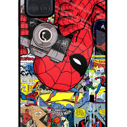 Spider Man Samsung A71 Glass Case Back Cover by Casekaro