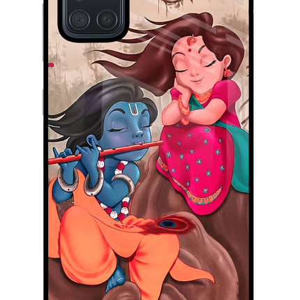 Radhe Krishna Samsung A71 Glass Case