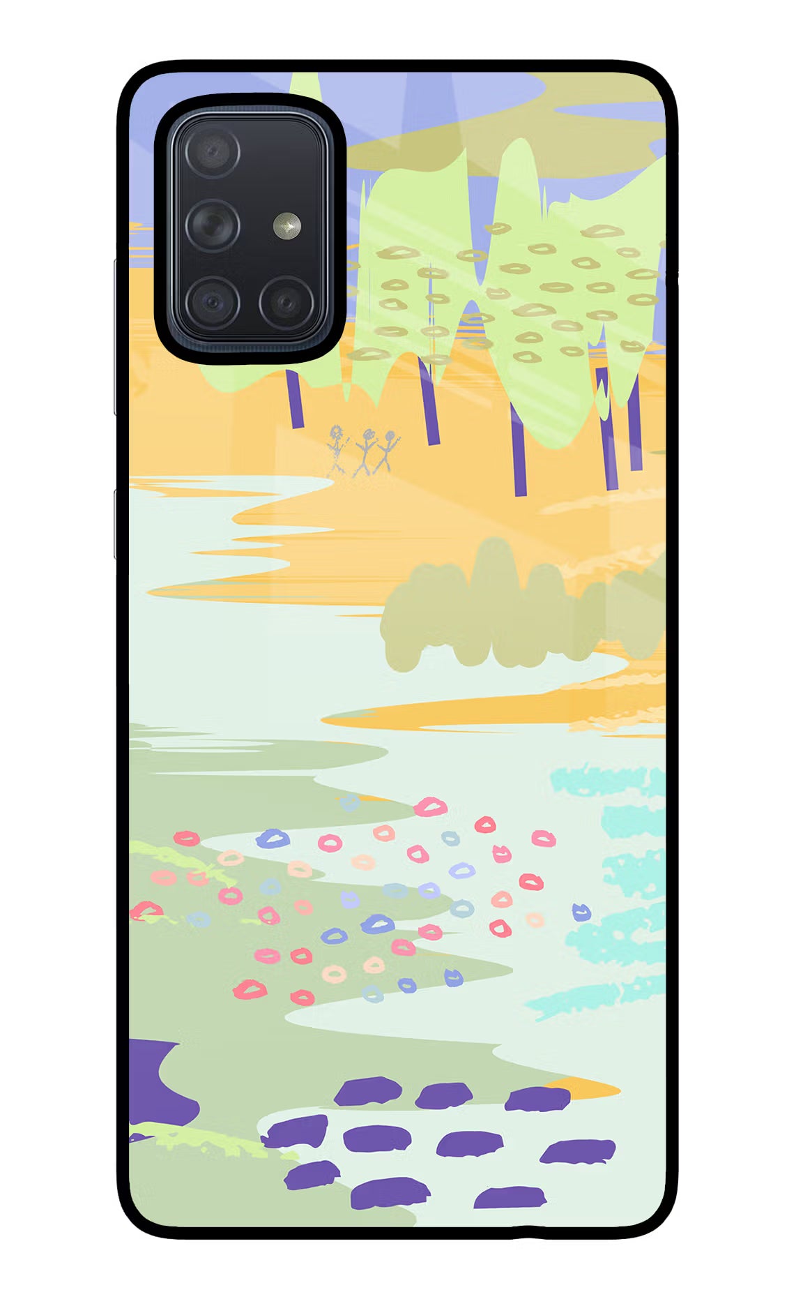 Scenery Samsung A71 Glass Case Back Cover by Casekaro