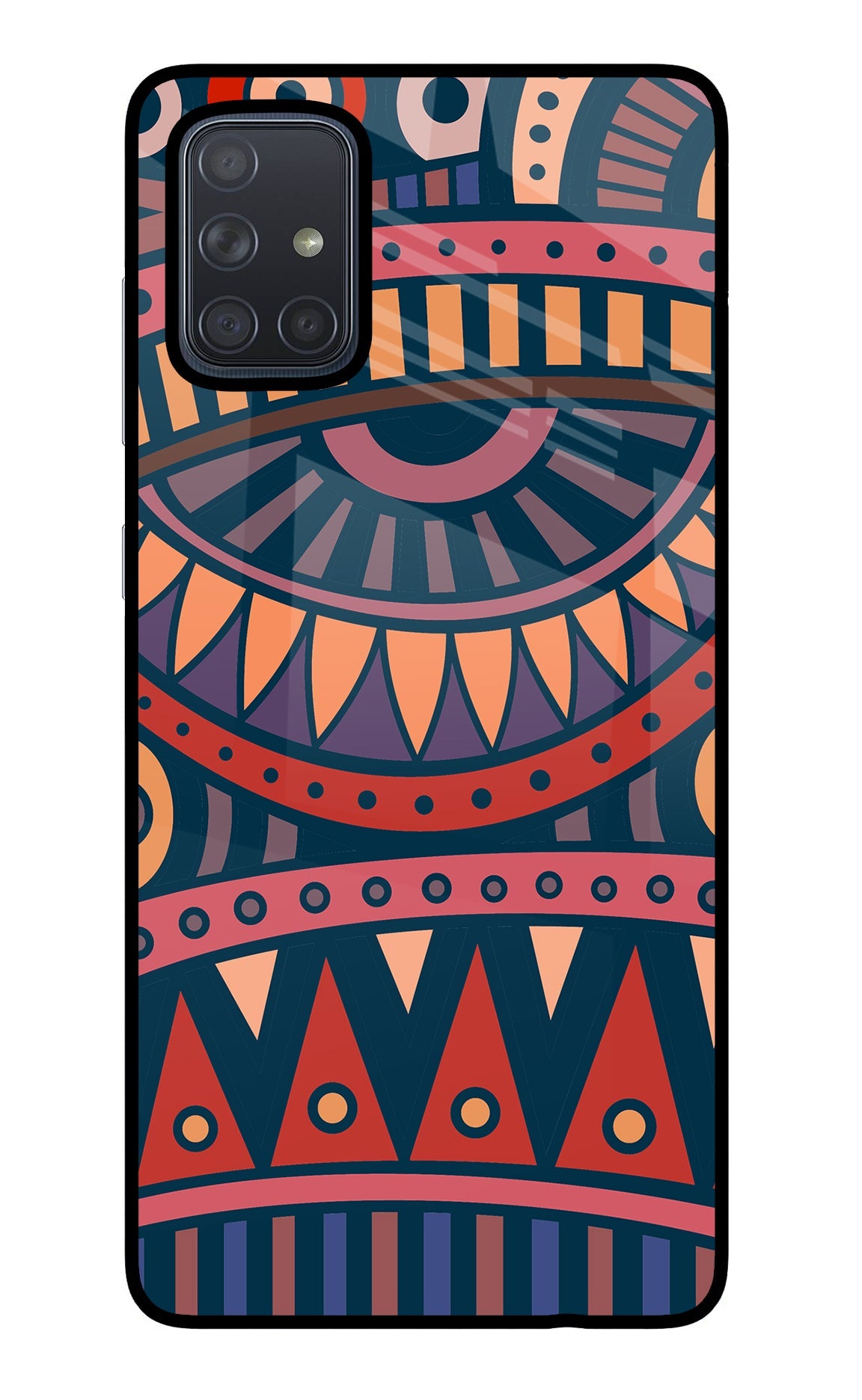 African Culture Design Samsung A71 Glass Case