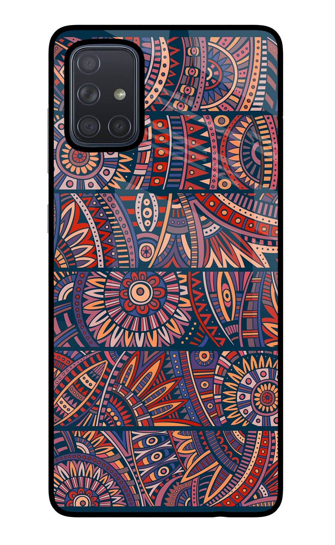 African Culture Design Samsung A71 Glass Case