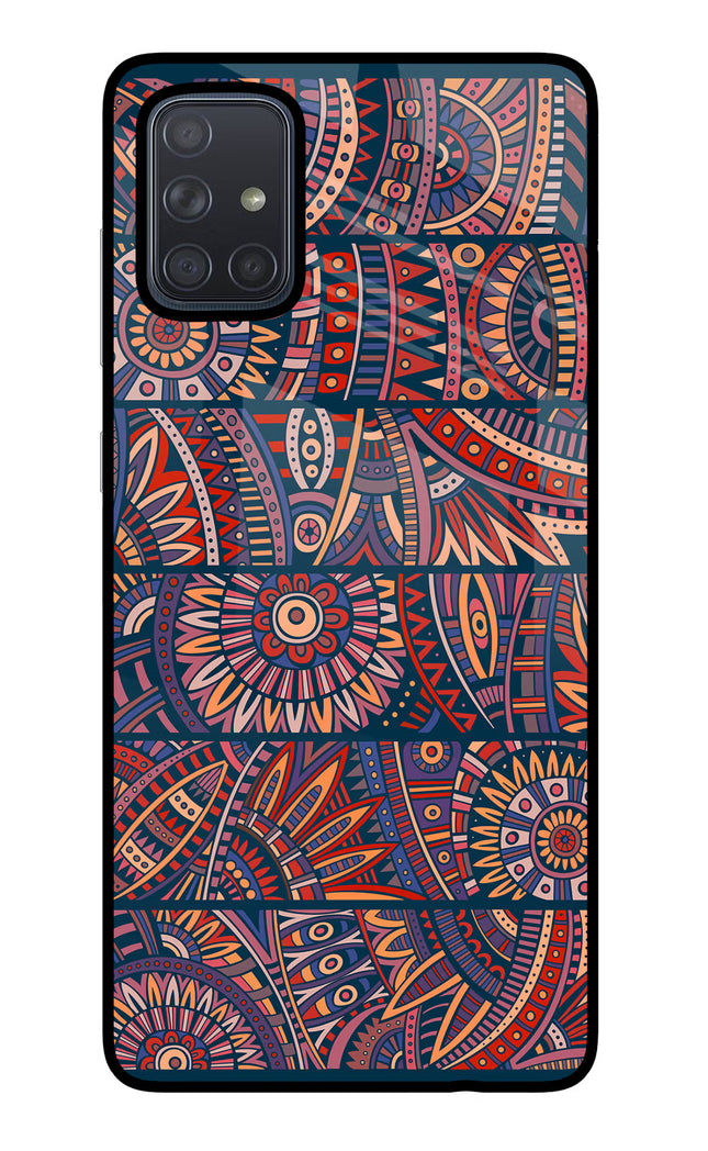 African Culture Design Samsung A71 Glass Case Back Cover by Casekaro