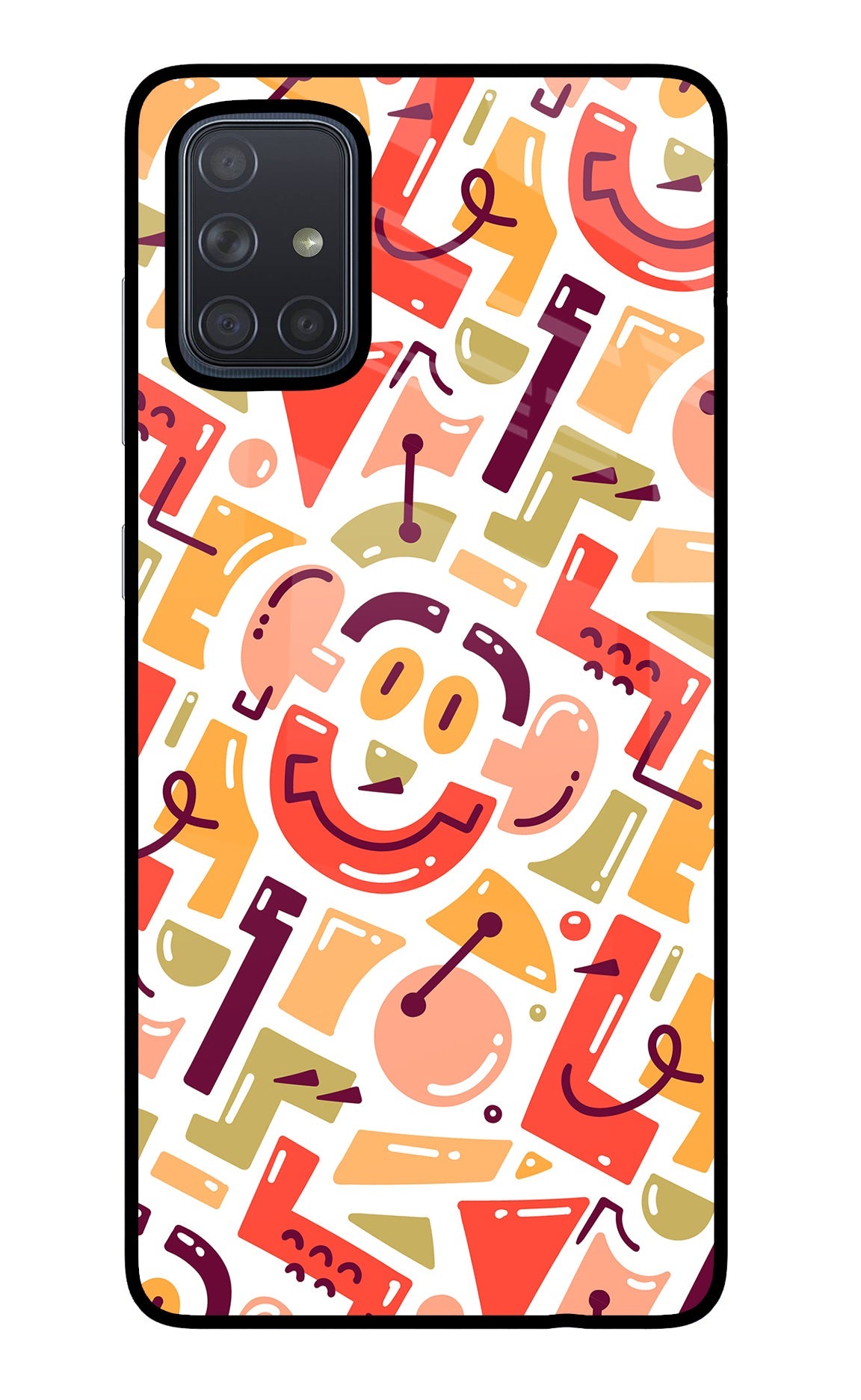 Doodle Pattern Samsung A71 Back Cover