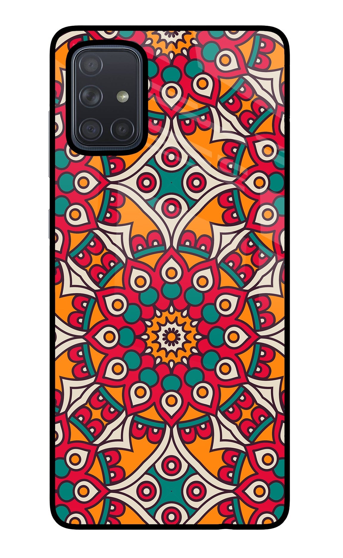 Mandala Art Samsung A71 Glass Case