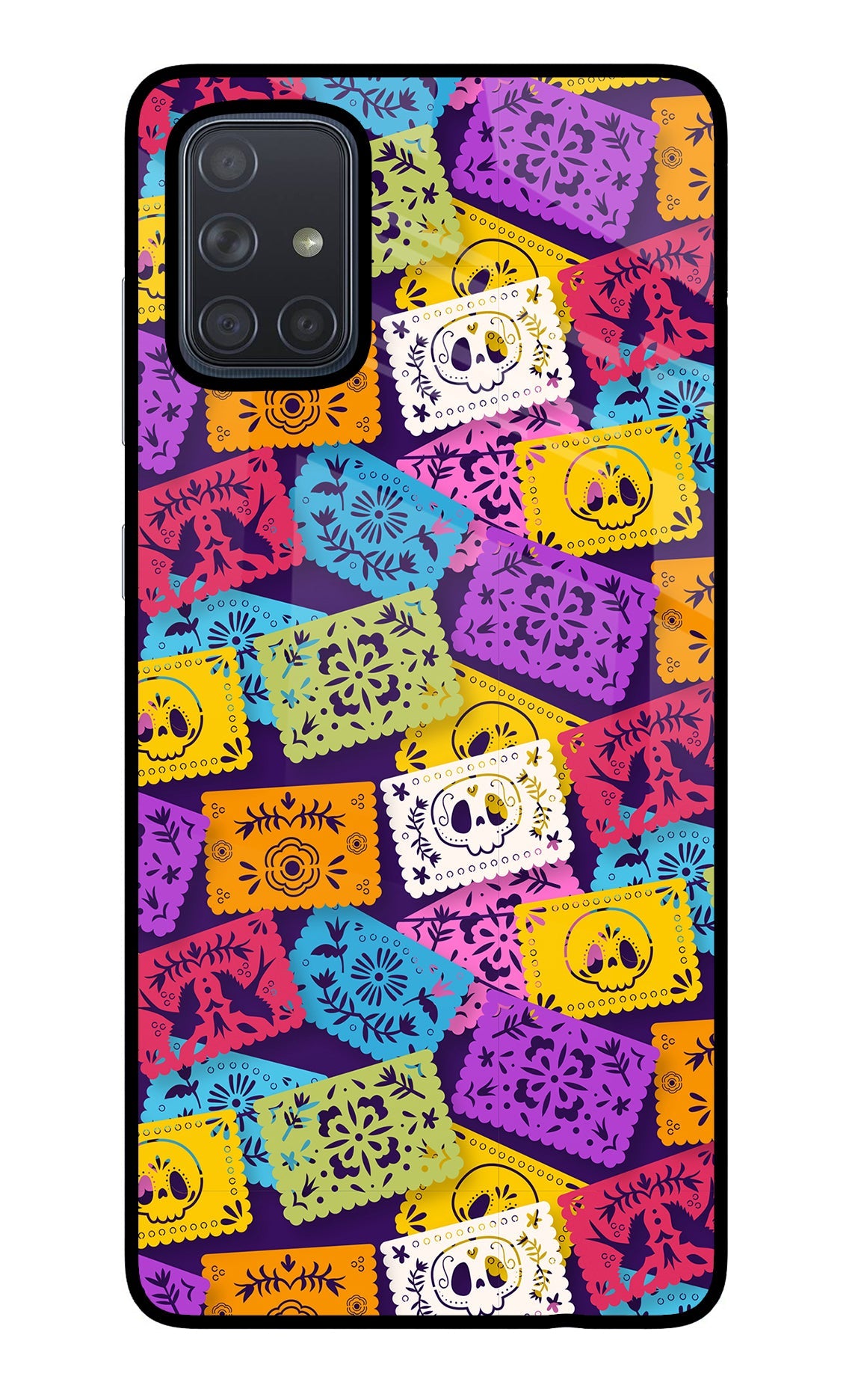 Mexican Pattern Samsung A71 Glass Case