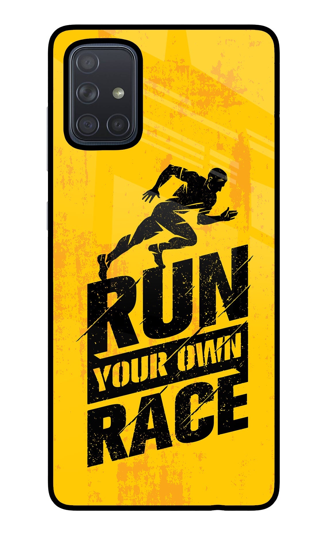 Run Your Own Race Samsung A71 Glass Case