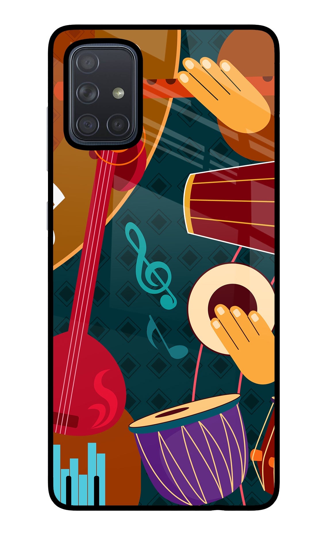 Music Instrument Samsung A71 Glass Case