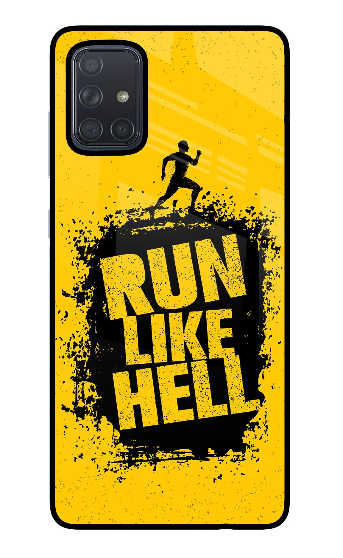 Run Like Hell Samsung A71 Glass Case