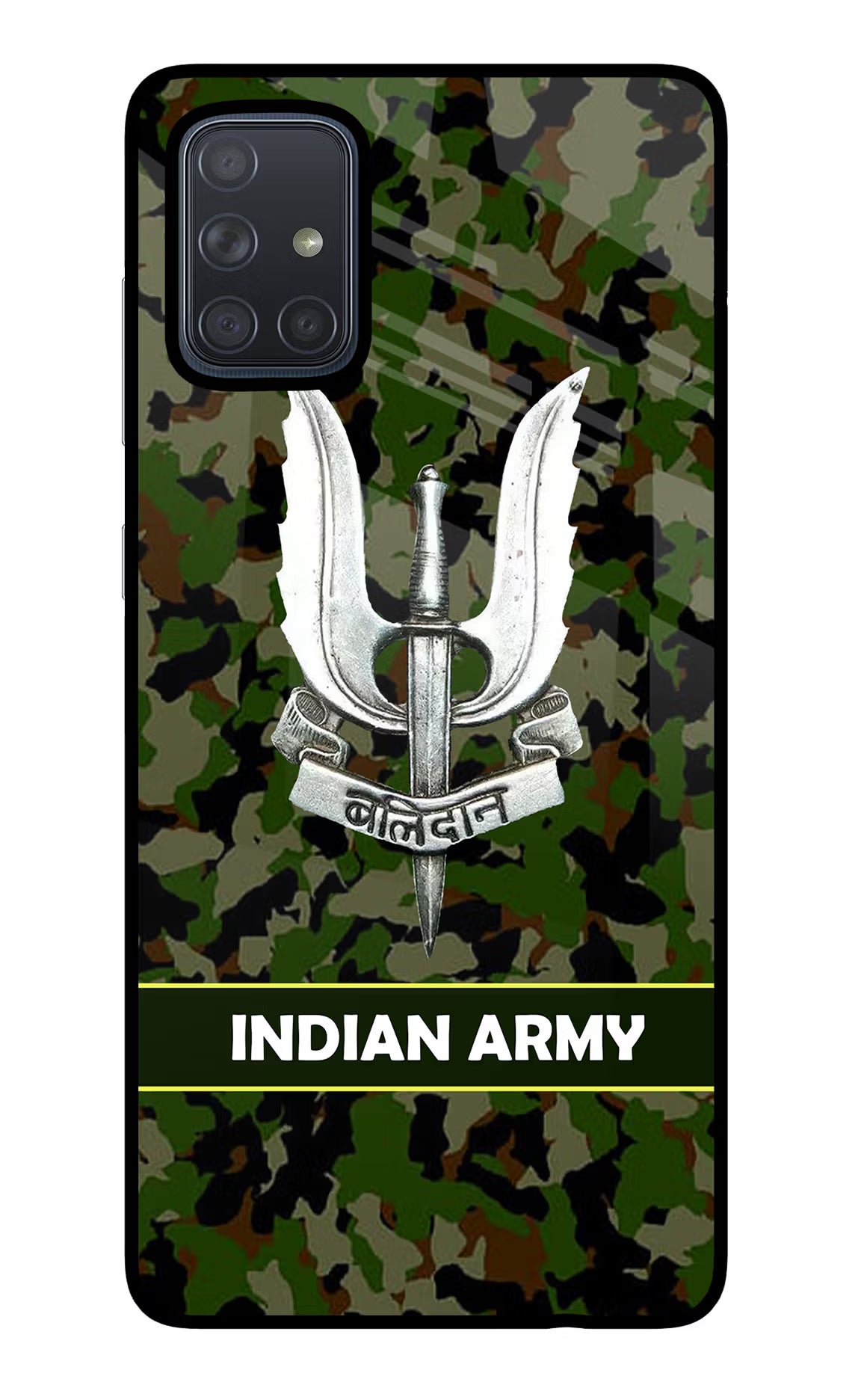 Balidan Indian Logo Samsung A71 Glass Case Back Cover by Casekaro