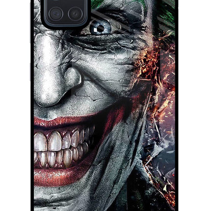 Joker Cam Samsung A71 Glass Case Back Cover by Casekaro