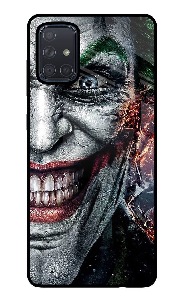 Joker Cam Samsung A71 Glass Case Back Cover by Casekaro