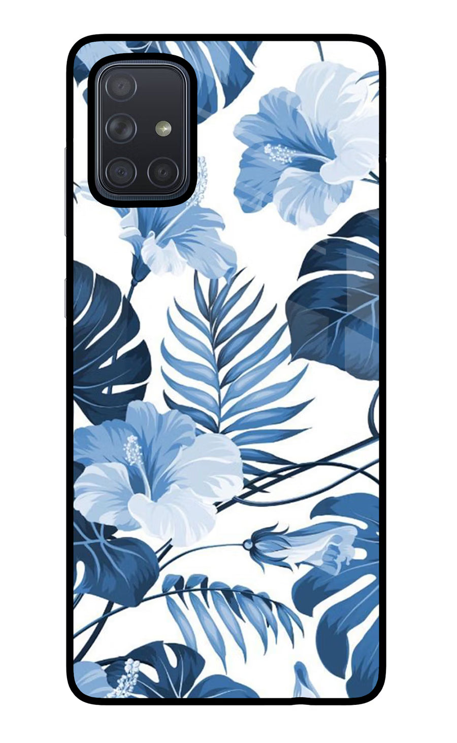 Fabric Art Samsung A71 Back Cover, Glass case