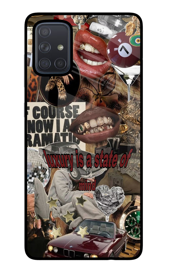Luxury Samsung A71 Glass Case Back Cover by Casekaro