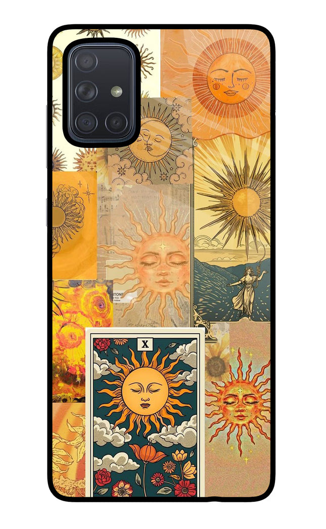 Sun Samsung A71 Glass Case Back Cover by Casekaro