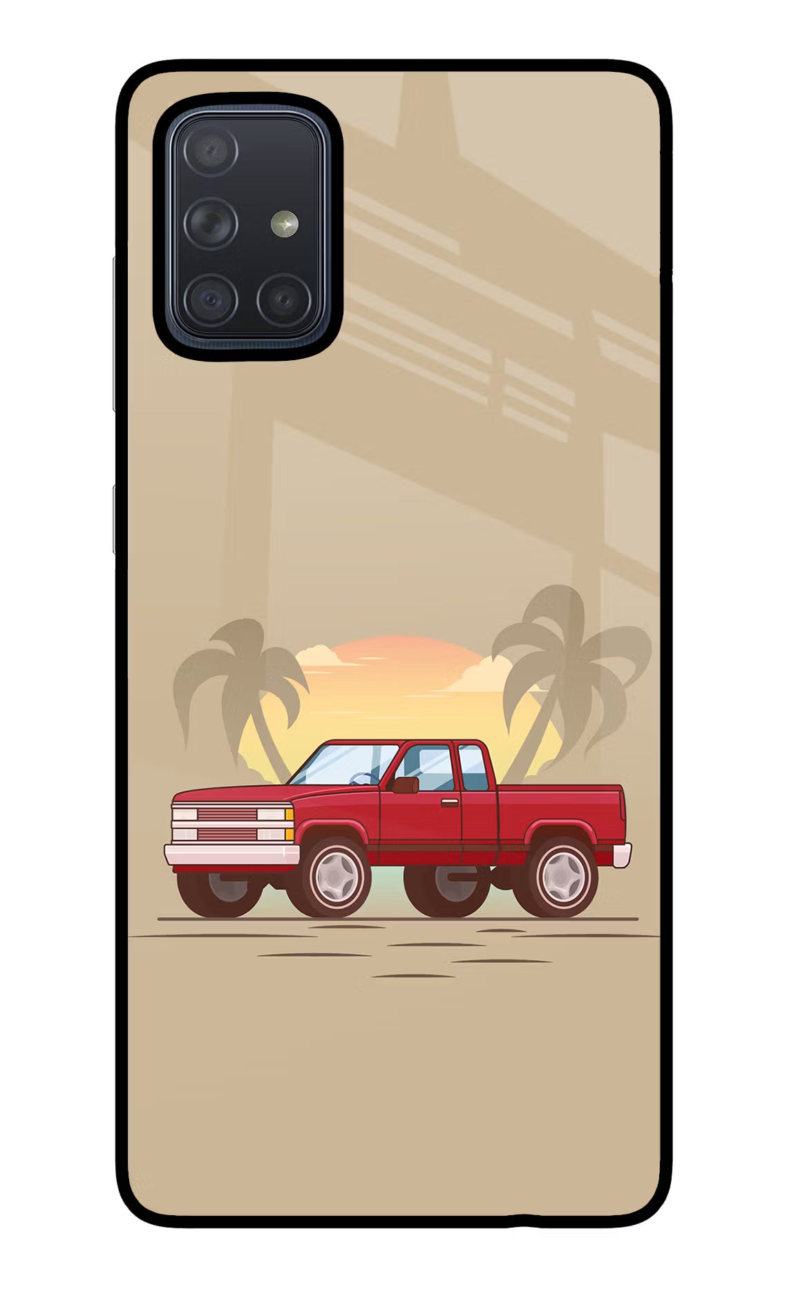 Desert Classic Drive Samsung A71 Glass Case Back Cover by Casekaro