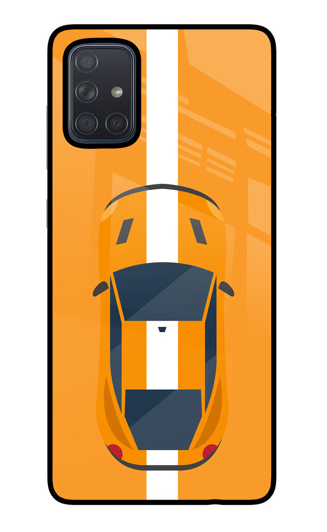 Highway Pursuit Samsung A71 Glass Case Back Cover by Casekaro