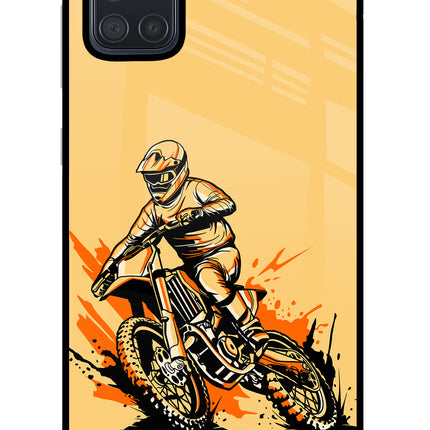 Off-Road Fury Samsung A71 Glass Case Back Cover by Casekaro