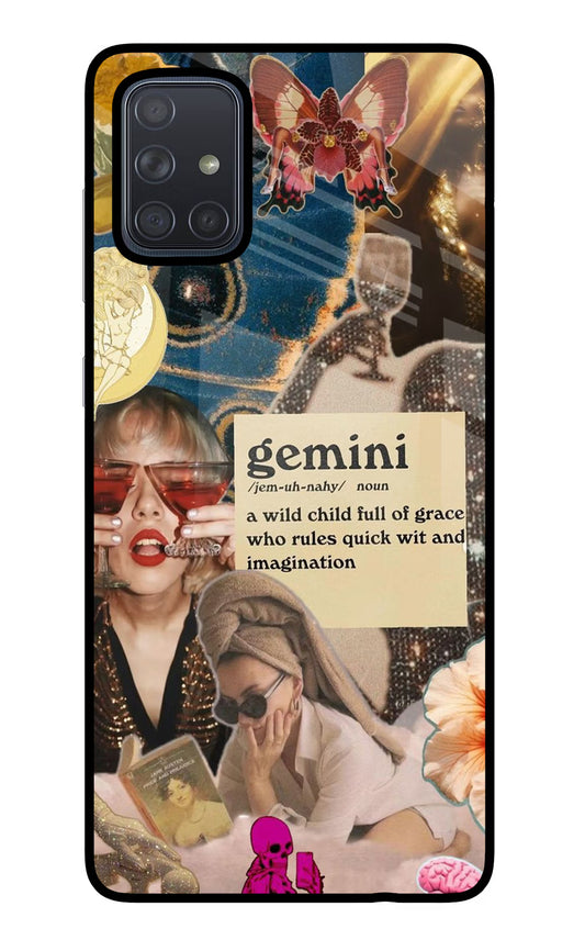 Gemini Zodiac Samsung A71 Glass Case