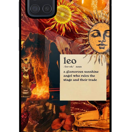 Leo Zodiac Samsung A71 Glass Case Back Cover by Casekaro