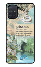 Pisces Zodiac Samsung A71 Glass Case