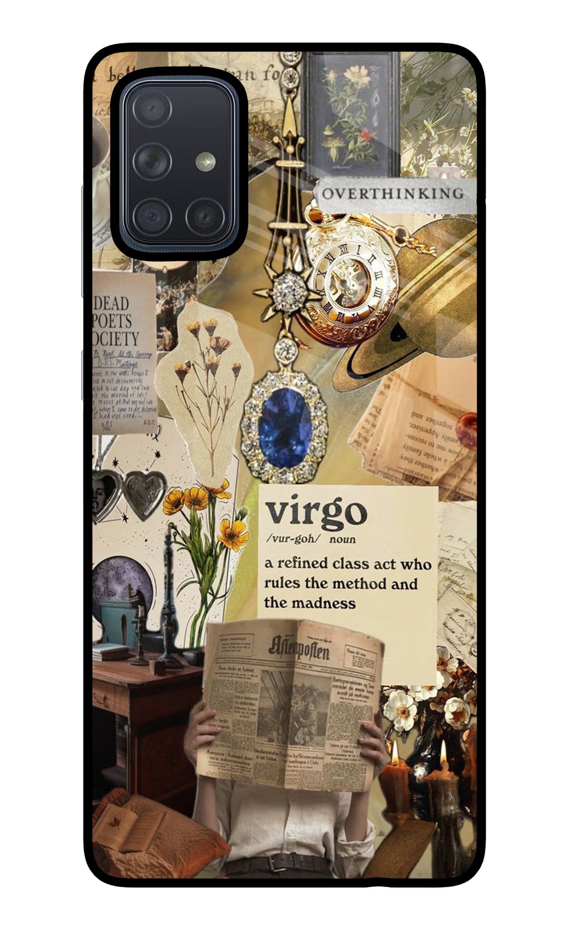Virgo Zodiac Samsung A71 Glass Case Back Cover by Casekaro