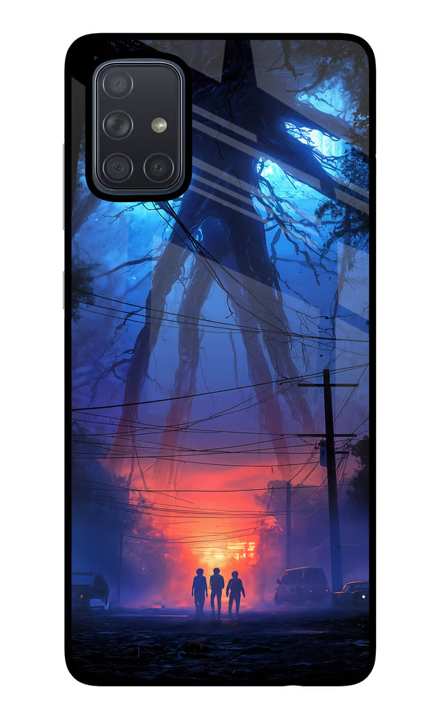 Ordinary Things Shadow Samsung A71 Glass Case Back Cover by Casekaro